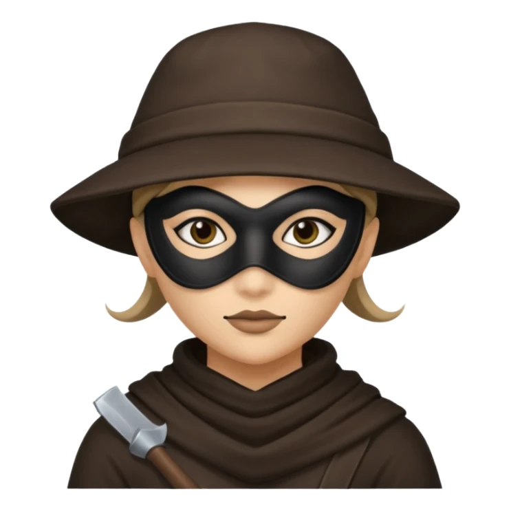 thief, hat, thief mask, thief dress. sticker
