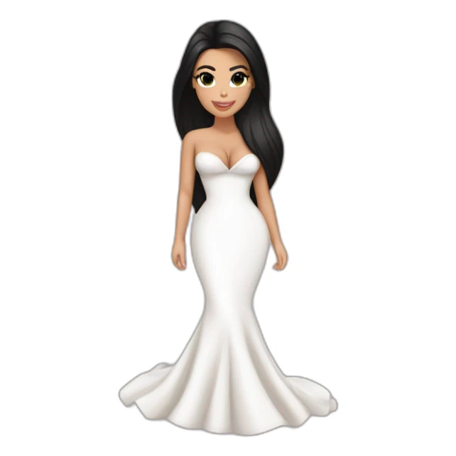 kim kardashian avec une robe de mariée sticker