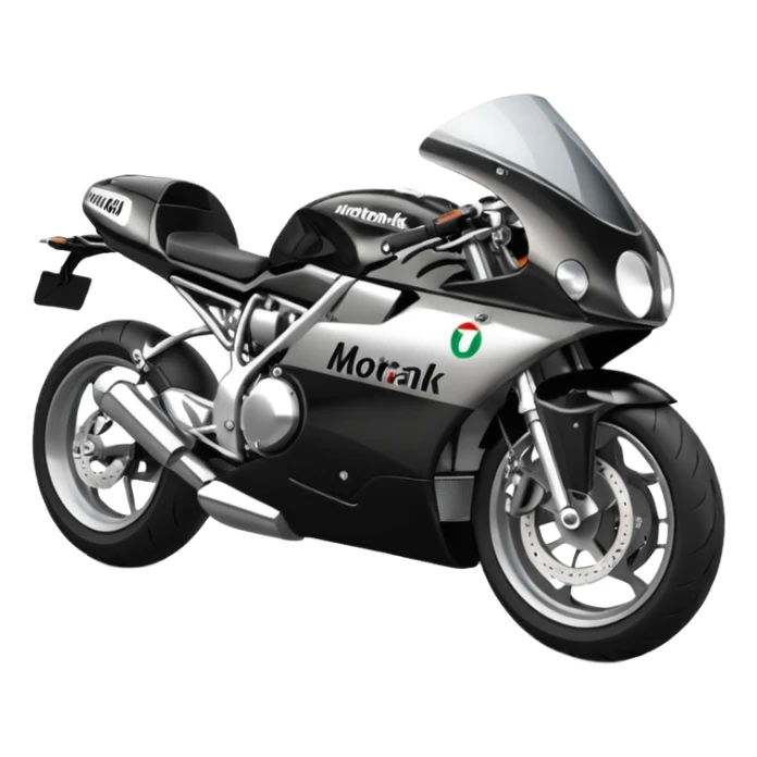 a motorbike with the text MotoRank Italia sticker