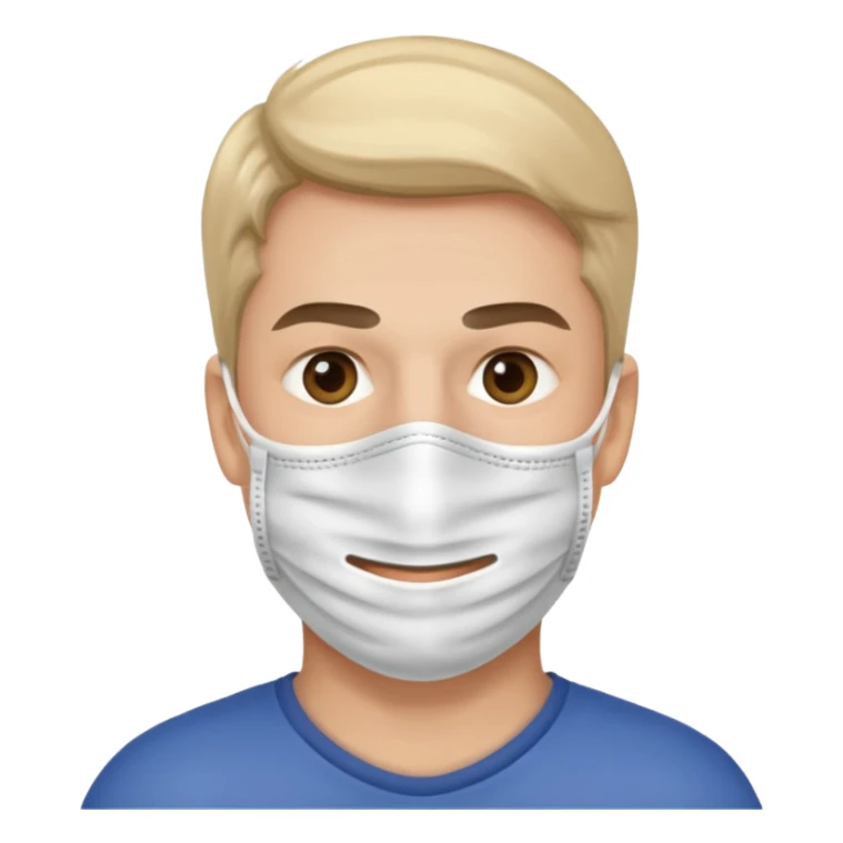 man, facemask sticker