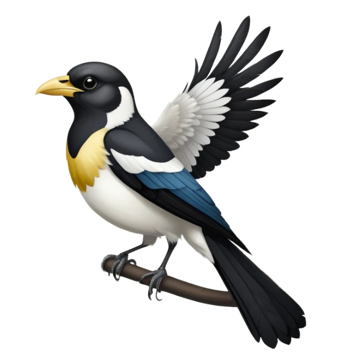 Yellow Billed Magpie (Pica Nutalli) sticker