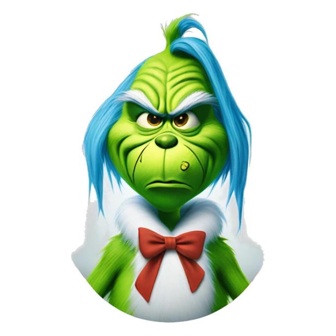 The grinch blue that is saying when knee surgery is tommorow  sticker