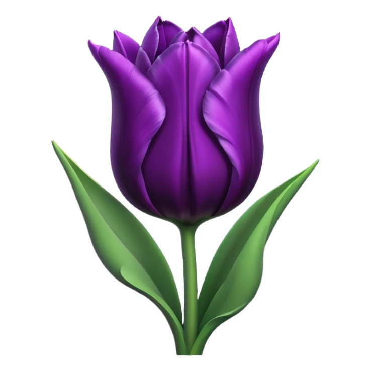 goth tulip with purple-black petals, moody vibe sticker