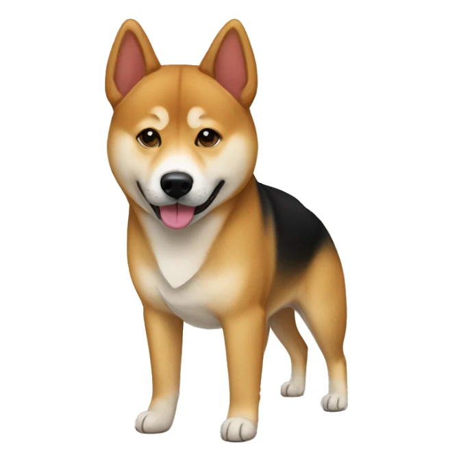 Shiba inu and German Shepherd mix sticker