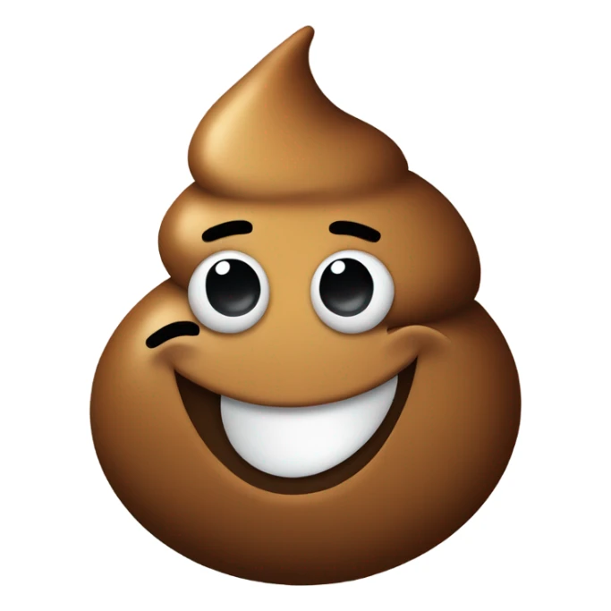 Poop emoji that is winking and blowing a kiss sticker