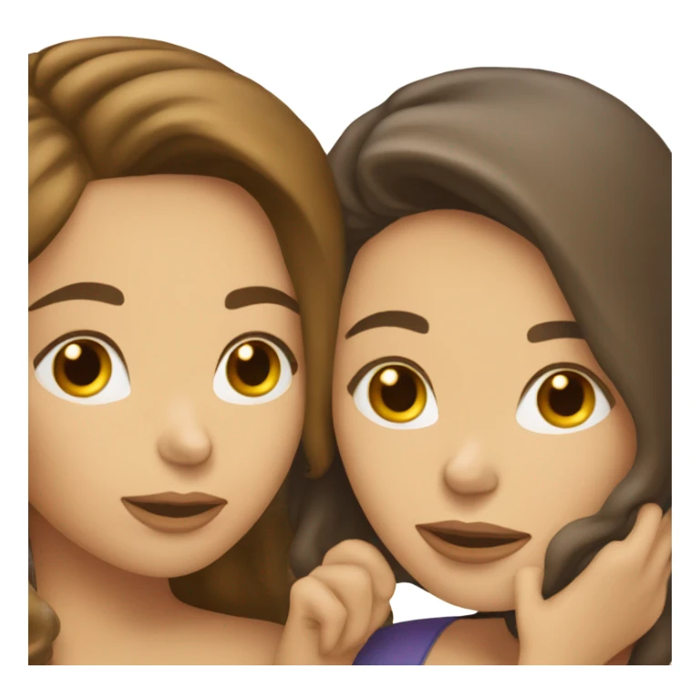 two  brunette caucasians kissing  sticker