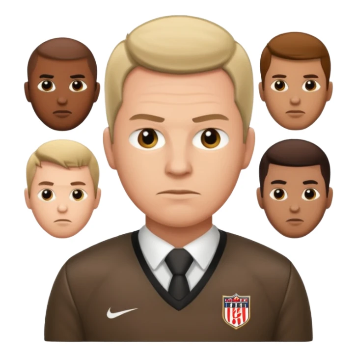 football manager and players sticker