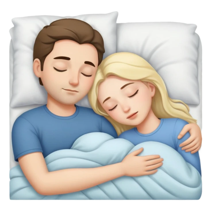 Guy and girl sleeping together sticker