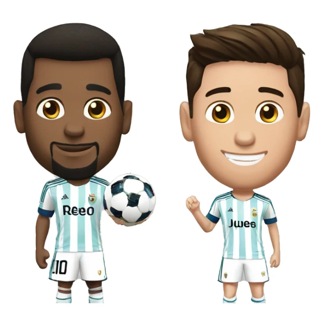 Messi dandose la mano con Cristiano ronaldo sticker