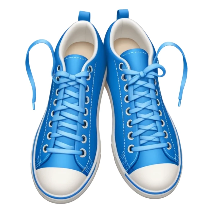 make an emoji of blue shoe laces only- they should be long and stringy sticker