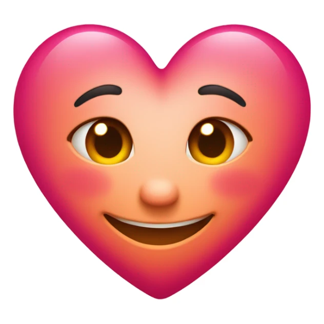 A heart that smiles, surrounded by a beautiful pink, red, and orange glow. sticker