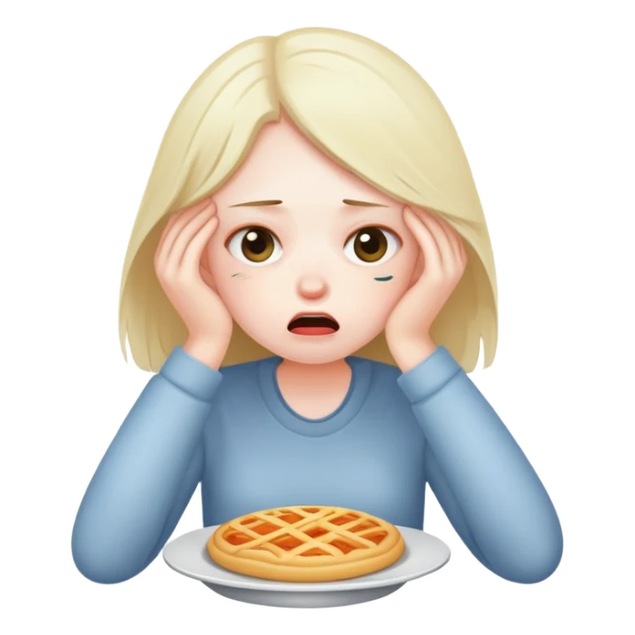 a tired, overworked, hungry girl with no motivation sticker