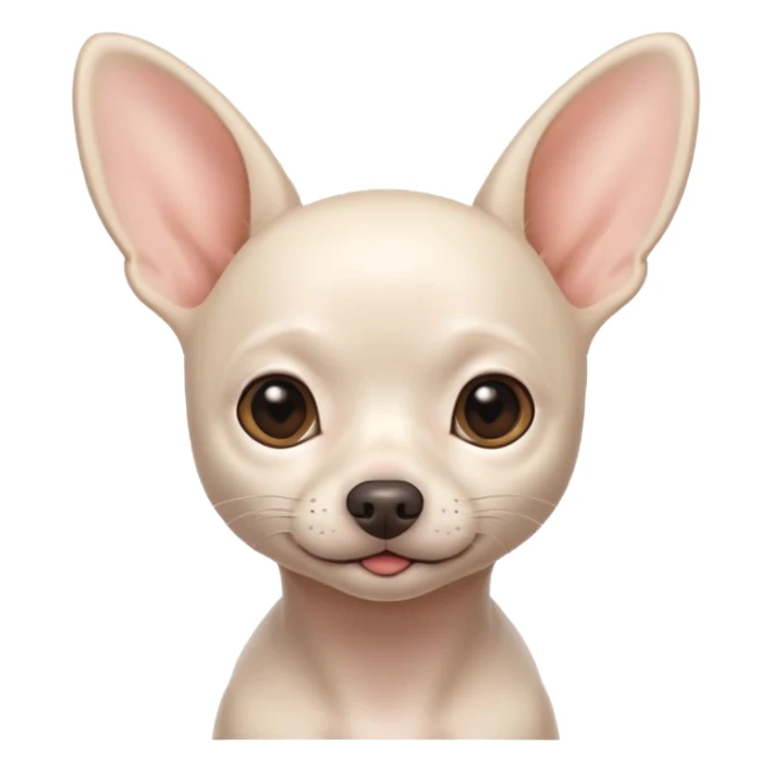 white chihuahua without hair sticker