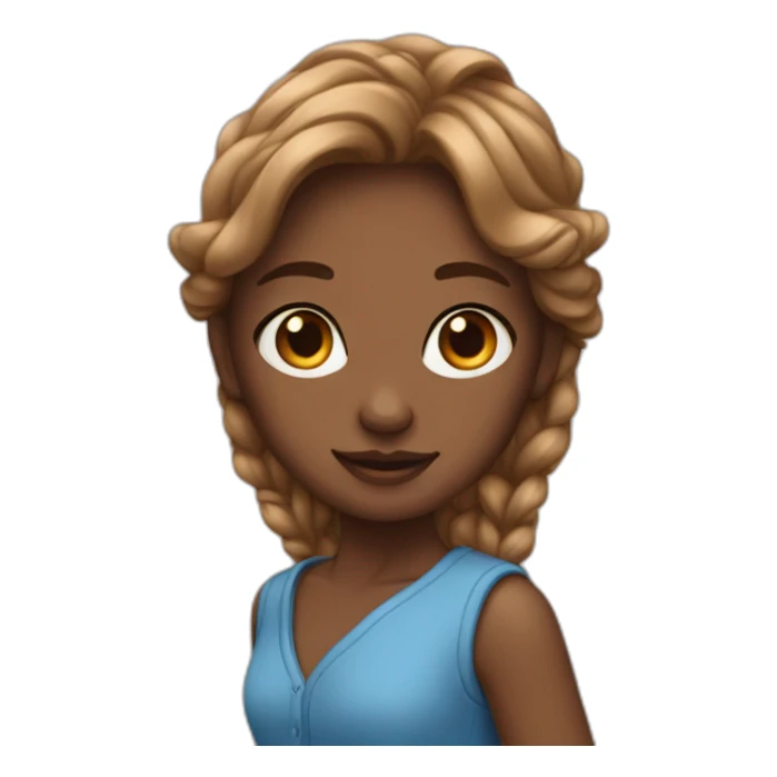 Girl blue ayes with humster sticker