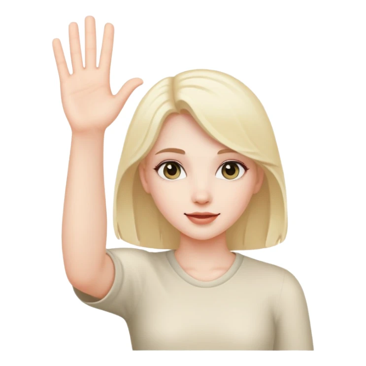 oh pale girl waving her hand sticker