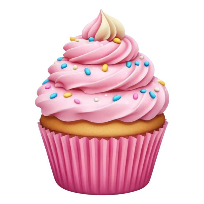 Cupcake with pink icing sticker