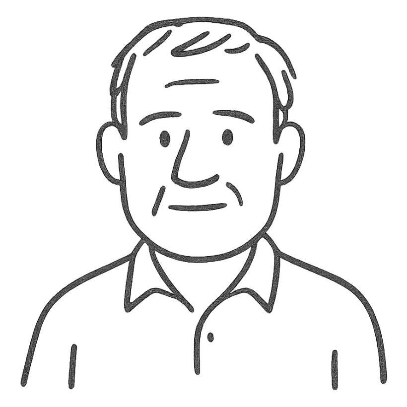 middle-aged man sticker