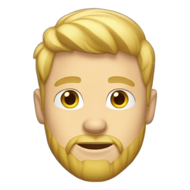 Blond guy with fade and light beard in a t shirt sticker