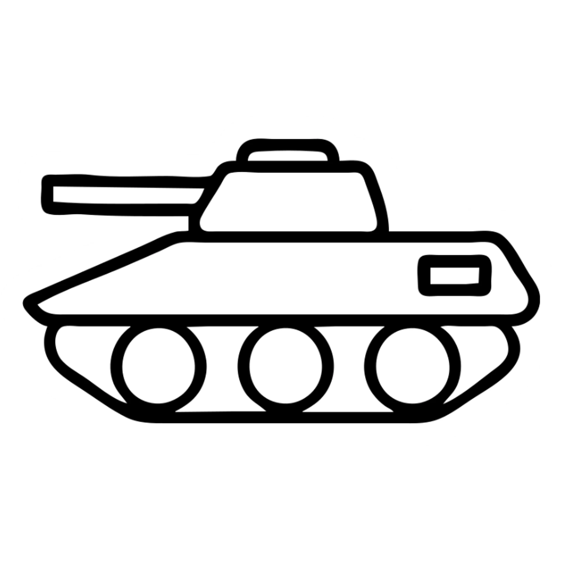 Ukrainian tank with tracks and angled armor, military vehicle sticker
