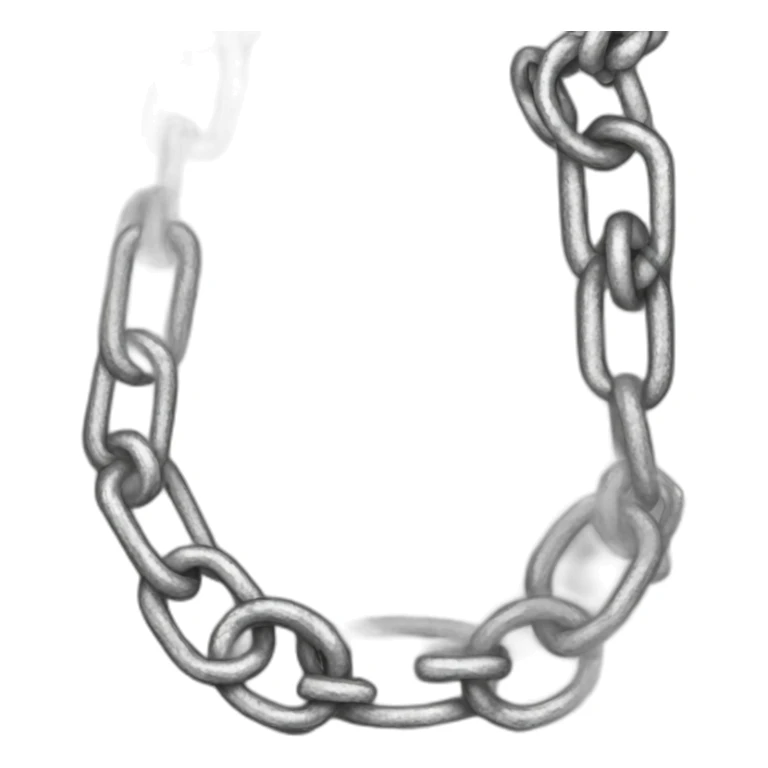 Man made up of chain sticker