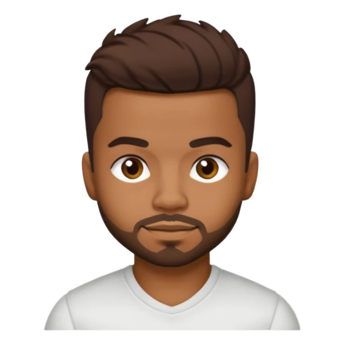 Raz B with dark brown hair sticker