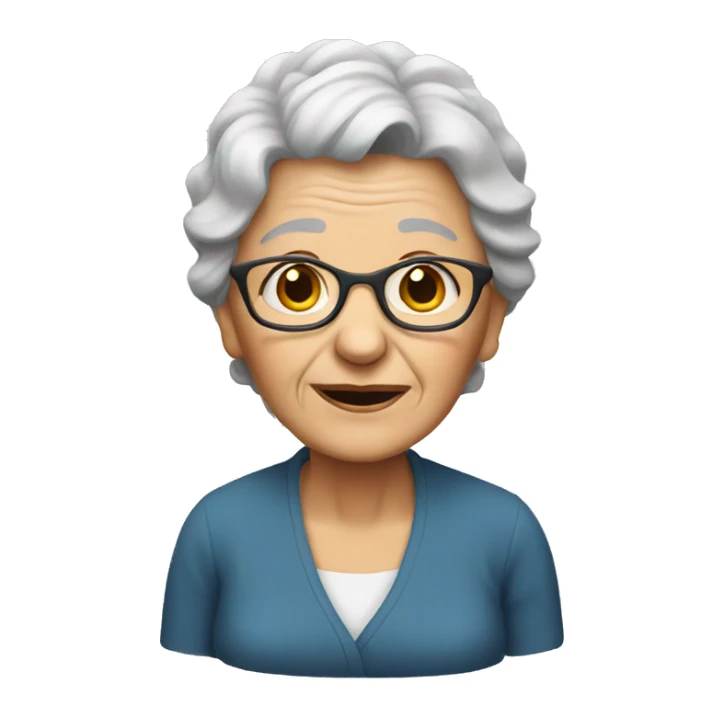 elderly woman sticker