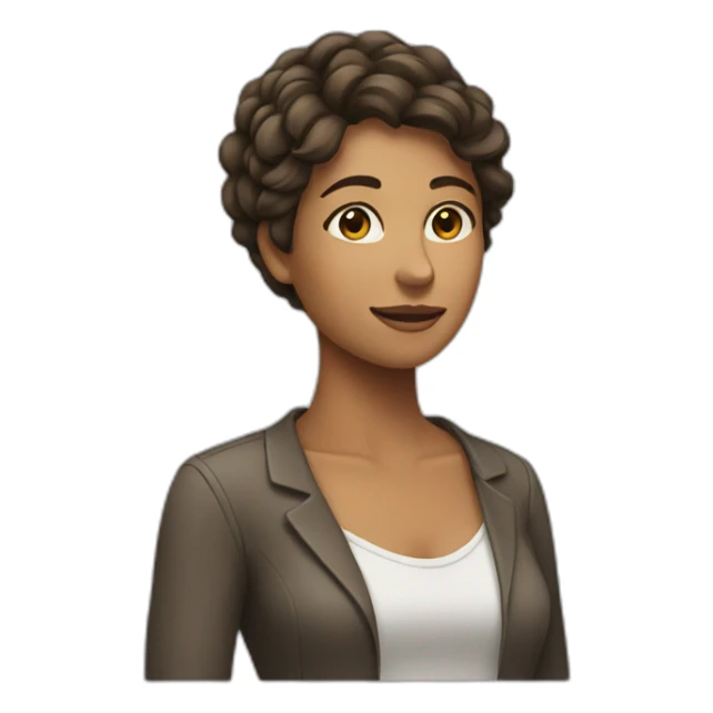 Woman leaning to the right sticker