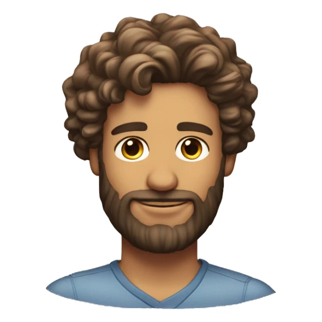 40y male Cool wavy hair nice beard sunkissed sticker