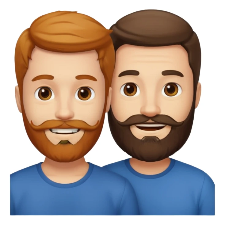 Bearded male couple sticker