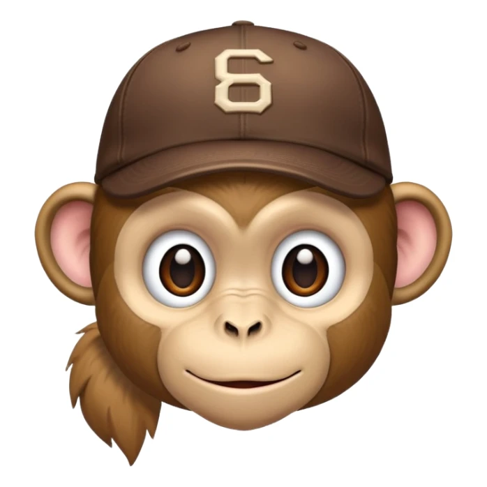 Un singe avec une casquette malpolie  sticker