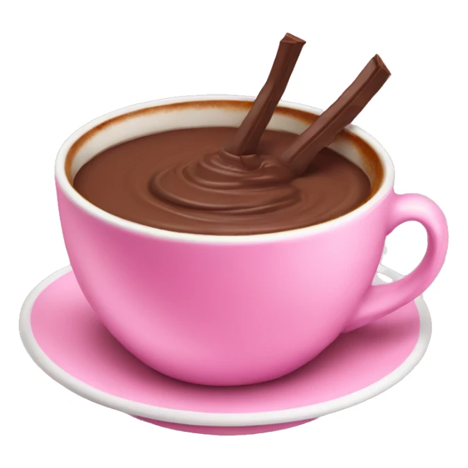 Taza de chocolate caliente rosa sticker