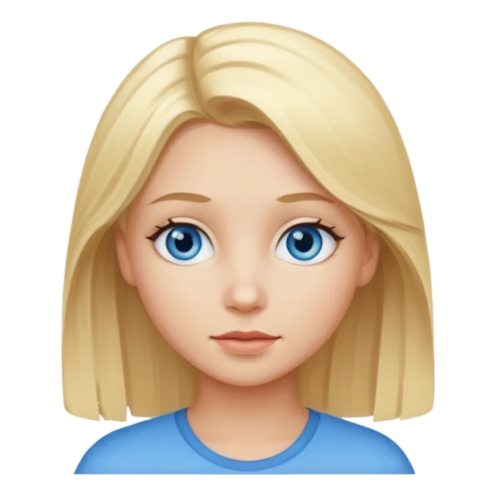 Blonde blue eyed girl  sticker