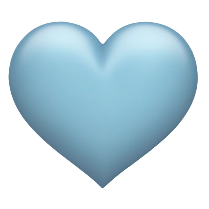 Pastel grey blue heart sticker