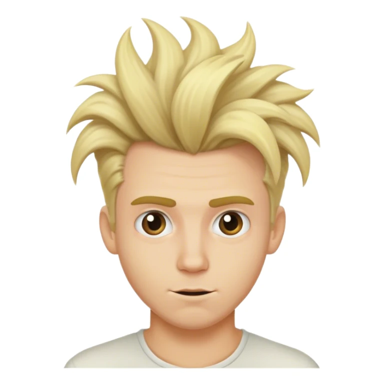 blonde male crazy hairstyles sticker