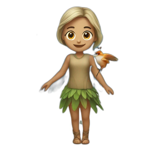 Un personnage de fée avec ses ailes sticker