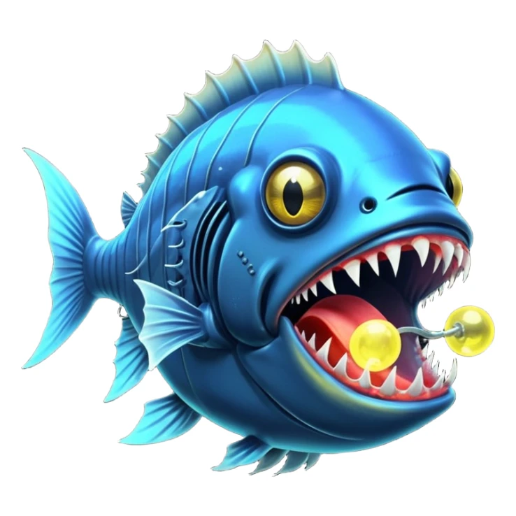 Angler Fish – Large mouth with sharp teeth and light lure sticker