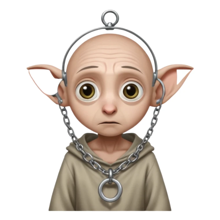 Dobby the house elf in steel chastity cage sticker