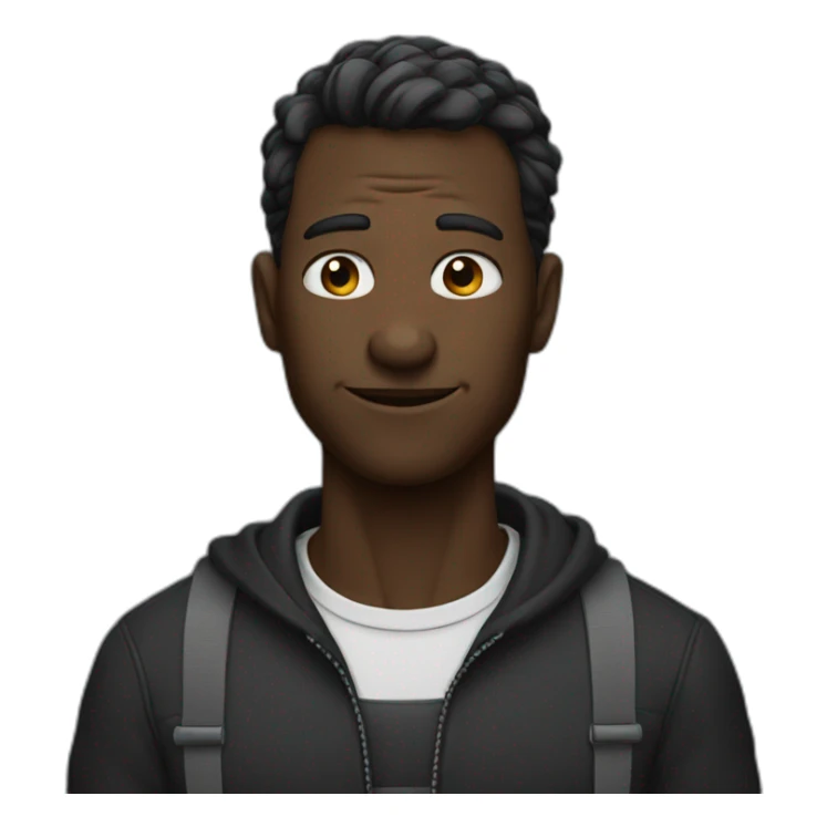 homme noir qui souris sticker