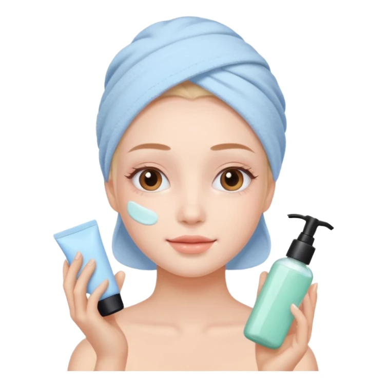 cute pastel colors skin care sticker