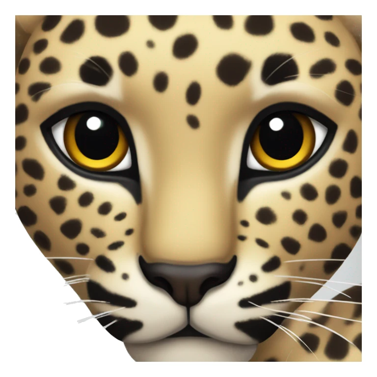 leopard heart sticker