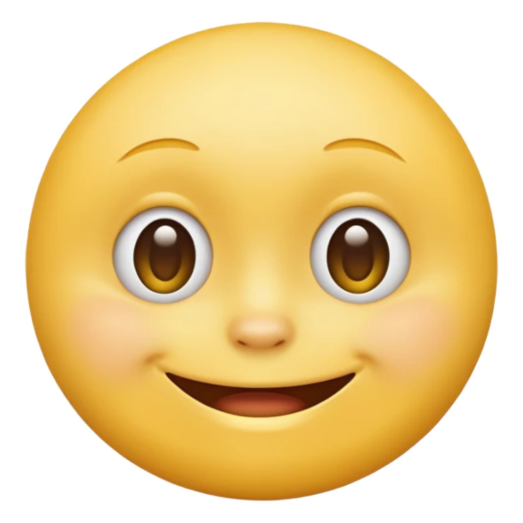 Emoji, yellow round smiling face, totally closed mouth sticker