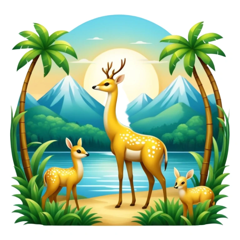  Glorious Shiny Sparkly Scenic Scenery Deco Wildlife sticker