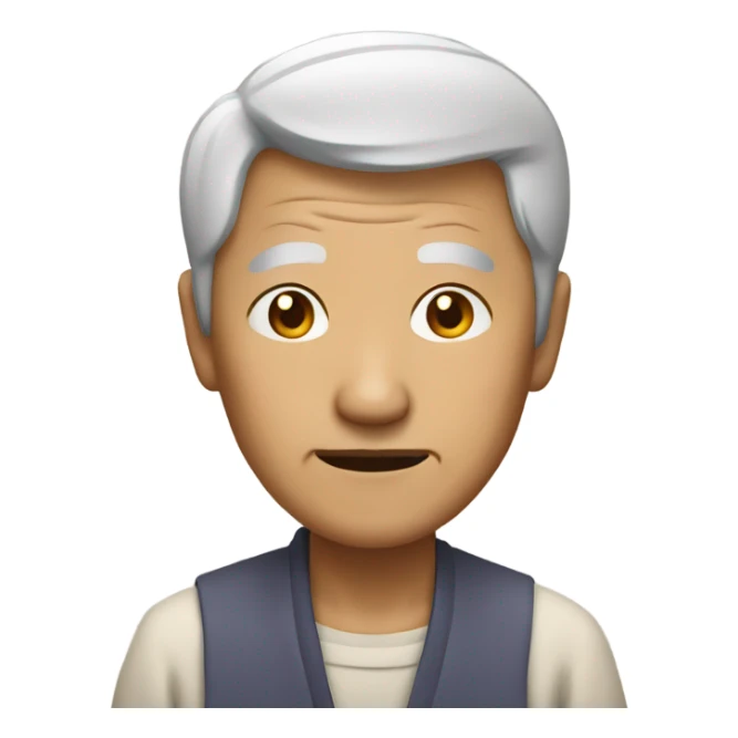 An old Asian person  sticker