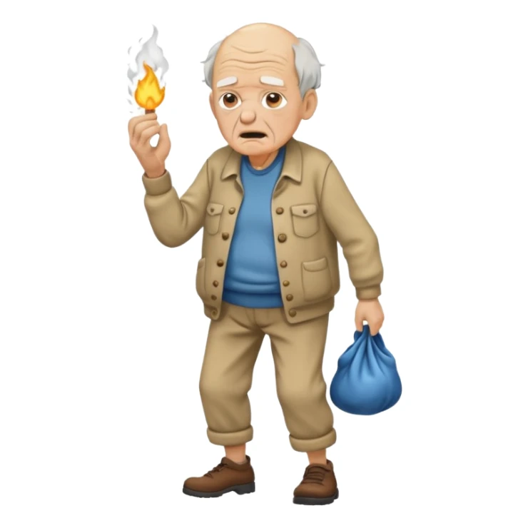 Full body OLD MAN RIPPING A FART sticker