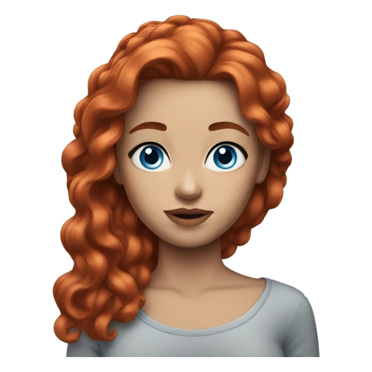 bold beauty with red hair blue eyes sticker