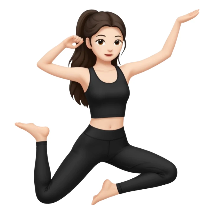 girl stretching in leggings sticker