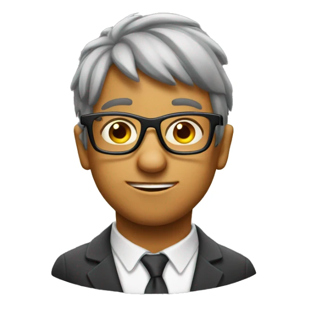 smart ass emoji (with donkey and glasses) sticker