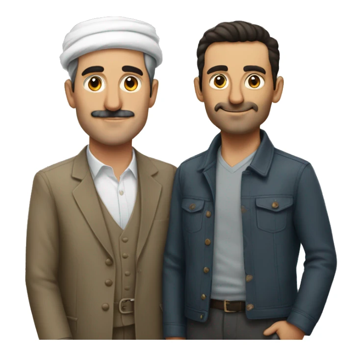 a turkish man next to his husband sticker