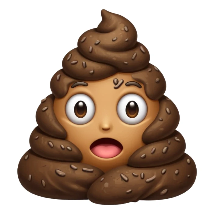 poop with a lot of stinky aura  sticker