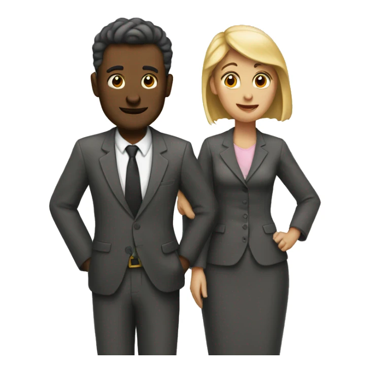 man and woman with an idea sticker